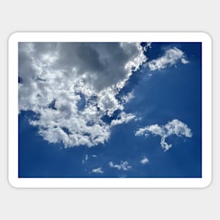 Clouds in Deep Blue Sticker